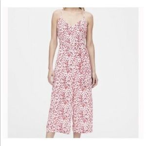 Banana Republic Pink and White Jumsuit